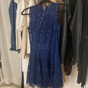 Armani Exchange Navy Lace Mini Dress